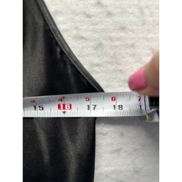 Bebe Black Satin Cowl Neck Slip Dress – Y2K Coquette Medium Whimsigoth Fairygoth - Picture 5 of 11